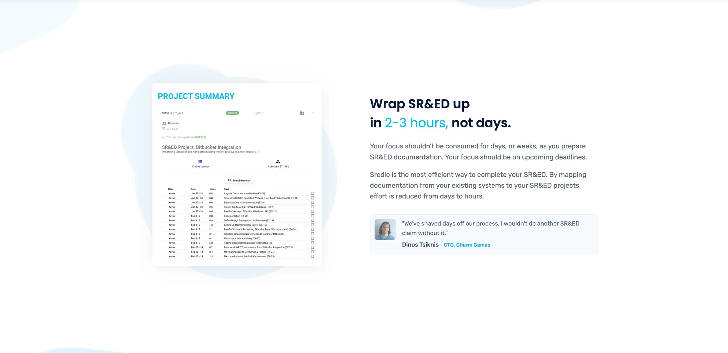 Sredio — Wrap a claim in hours, not days